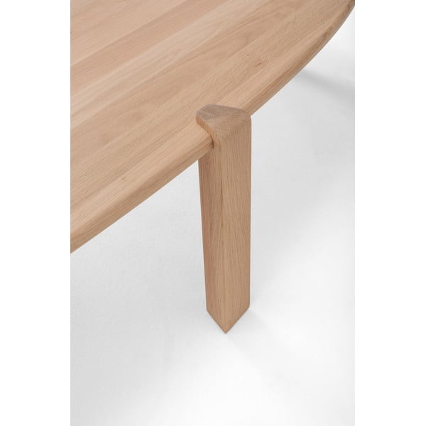 Масичка за кафе от масивен дъб в естествен цвят 80x150 cm Kulin – Gazzda-image-4