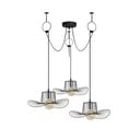 Черно висящо осветително тяло с метален абажур ø 78 cm Tel – Opviq lights