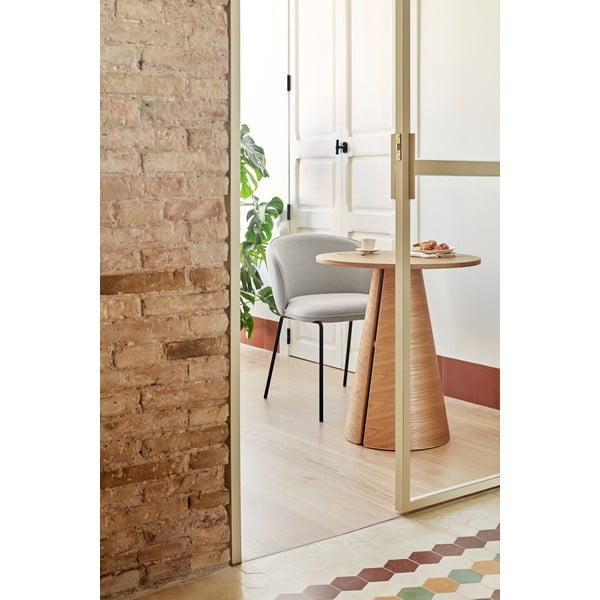 Кръгла трапезна маса от декор от дъб  естествена ø 65 cm Cep – Teulat-image-1