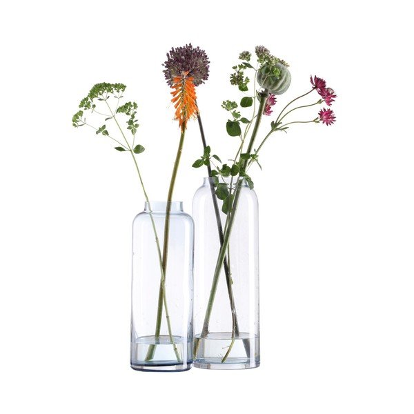 Прозрачна синя ваза Tinne, ⌀ 9 cm - A Simple Mess-image-2