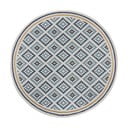 Жълто-син кръгъл килим за открито и закрито ø 160 cm Zia Trellis – Flair Rugs