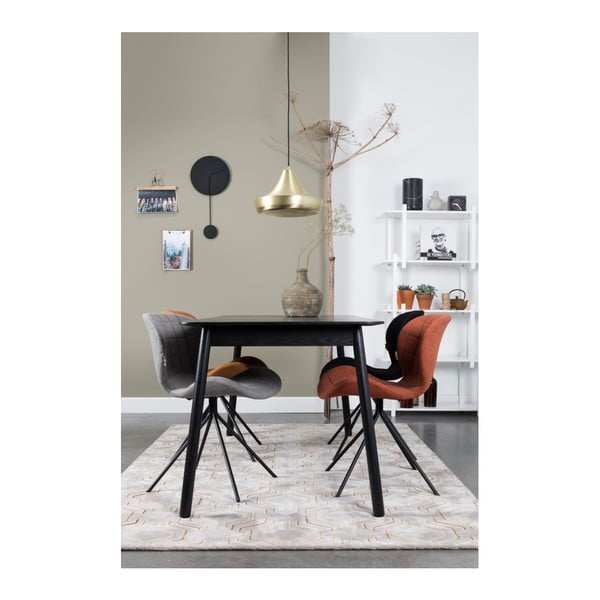 Черна сгъваема маса за хранене , 120 x 80 cm Glimps - Zuiver-image-1