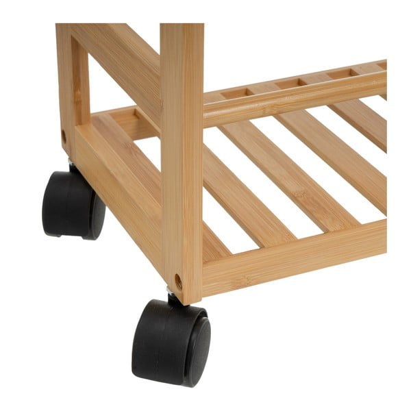 Бамбуков подвижен стелаж в естествен цвят 44x75 cm – Casa Selección-image-1