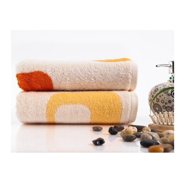 Sada 2 ručníků Alba Orange, 50x90 cm