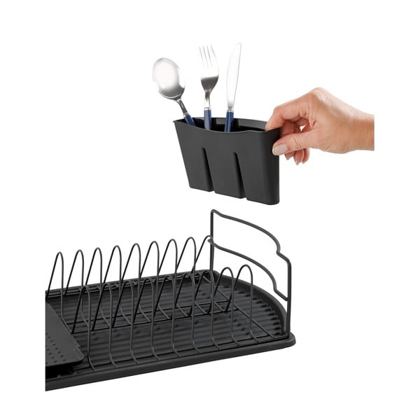 Черно устройство за отцеждане на съдове Drip Basic - Wenko-image-4