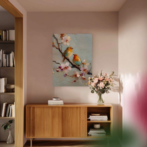Печатна картина с включена рамка 60x80 cm Robins – Styler-image-1