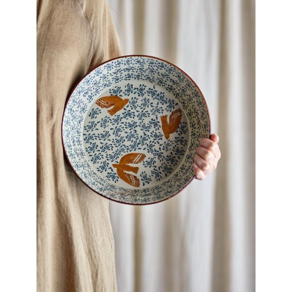 Синя керамична купа ø 28 cm Hezha – Bloomingville-image-3