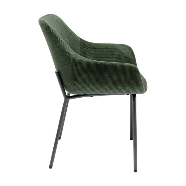 Комплект от 2 зелени кадифени стола с подлакътници Avignon - Kare Design-image-3