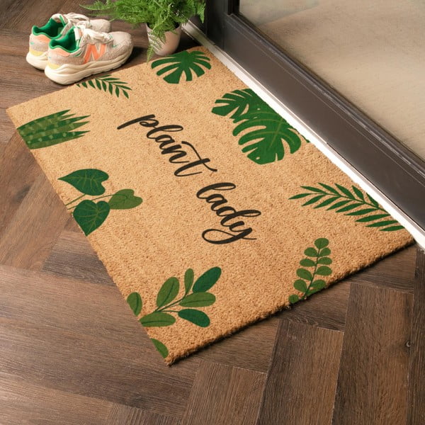 Изтривалка от кокосови влакна 40x60 cm Plant Lady – Artsy Doormats-image-1