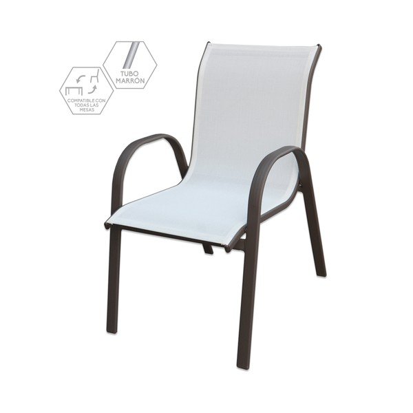 Черно-бял градински стол Clasic - LDK Garden-image-2