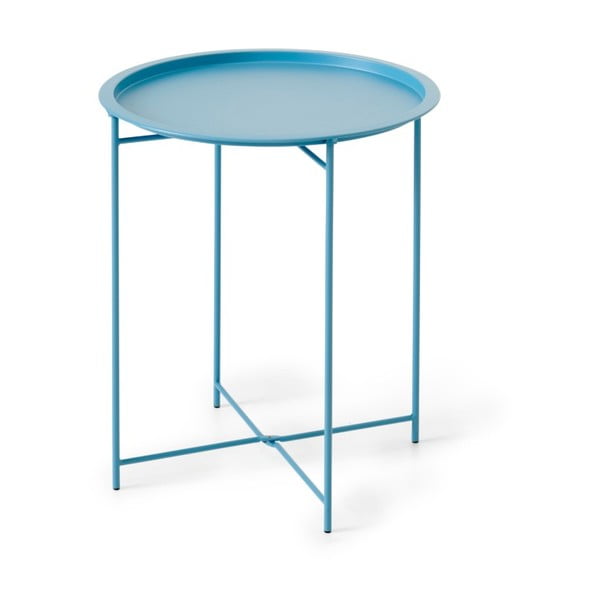 Modrý zahradní stolek Brafab Sangro, ∅ 46 cm