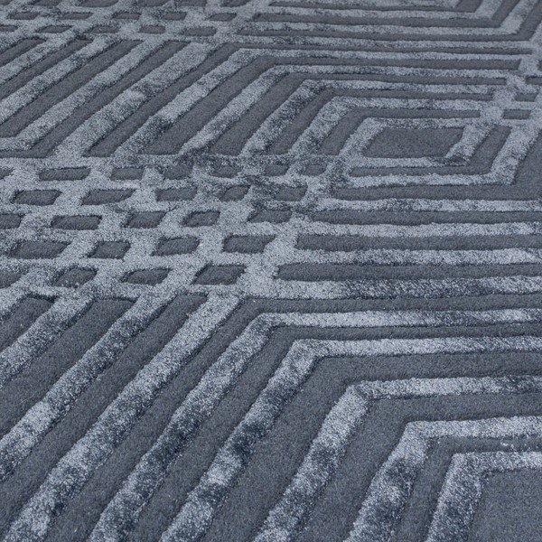 Син вълнен килим , 160 x 230 cm Diamonds - Flair Rugs-image-2