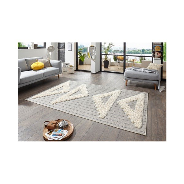 Сив килим Handira Triangles, 170 x 115 cm - Mint Rugs-image-3