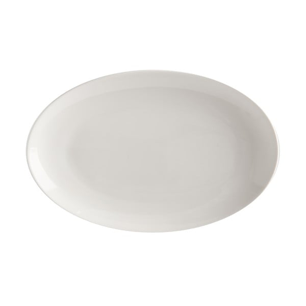 Бяла порцеланова чиния Basic, 25 x 16 cm - Maxwell & Williams
