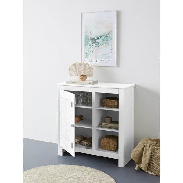 Бяло шкафче от масивен бор 90x90 cm Bertram – Støraa-image-4