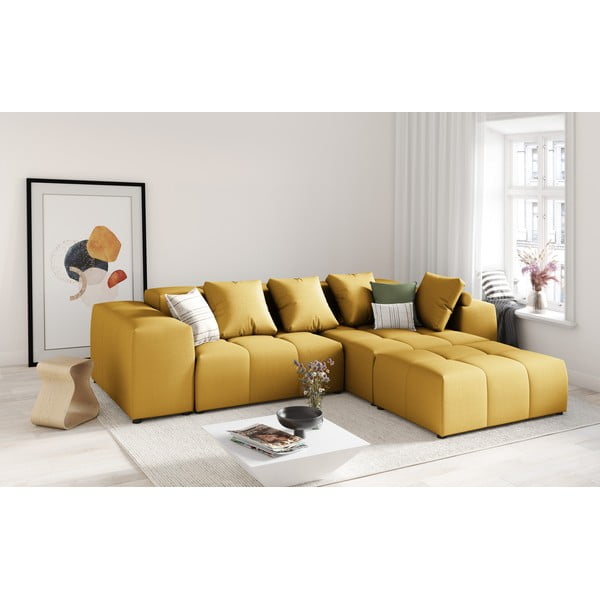 Жълта възглавница за модулен диван Rome - Cosmopolitan Design-image-4