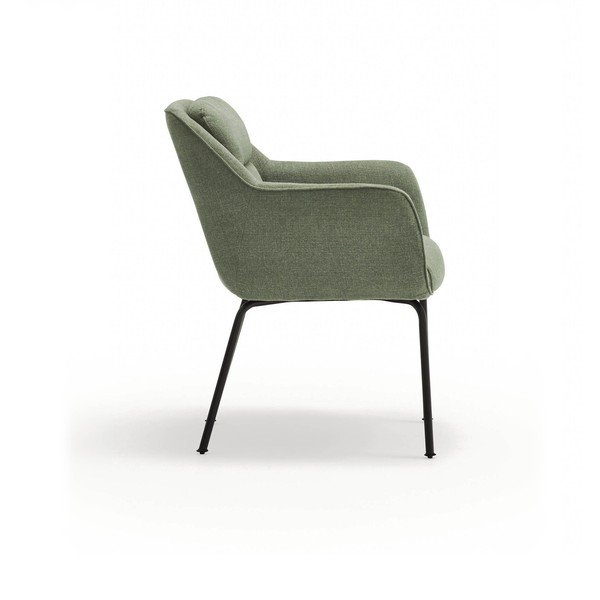 Зелен тапициран трапезен стол с подлакътници Sadira – Teulat-image-3