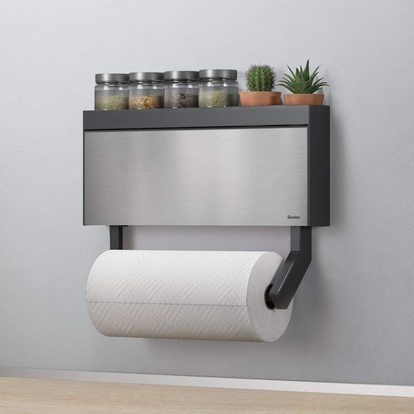 Стенна поставка за кухненски ролки и фолио Tango Inox - Metaltex-image-1