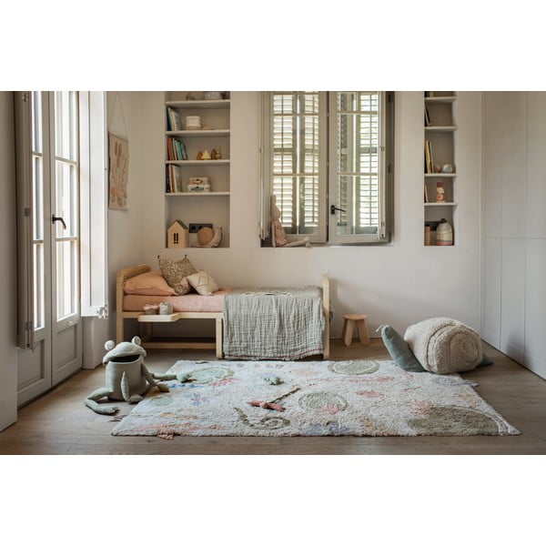 Светлозелена текстилна детска кошница за играчки ø 23x35 cm Fred the Frog – Lorena Canals-image-4