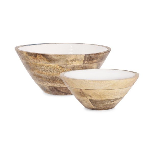 Бели дървени комплект купи 2 бр. ø 30,5 cm Knossos – Yes Everyday