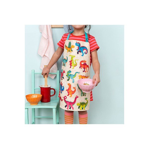 Памучна детска престилка Baby Dinos – Rex London-image-1