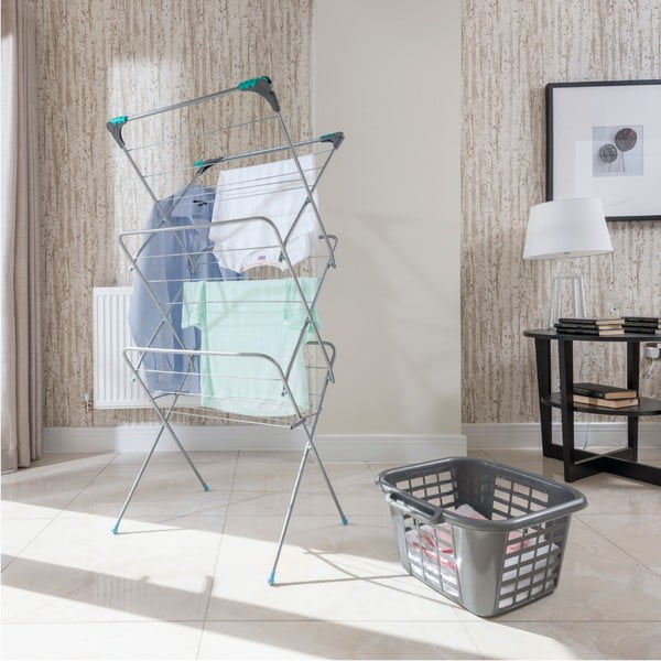 Триетажна сушилня за дрехи в сребристо - Addis-image-4