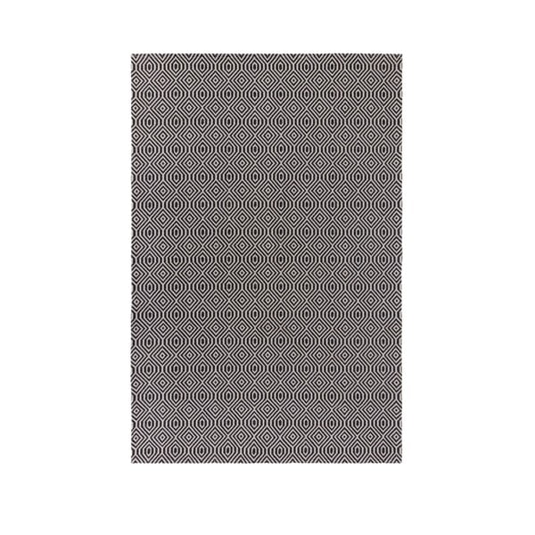 Черен памучен килим , 192 x 290 cm Pappel - Flair Rugs
