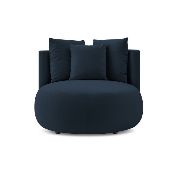 Тъмносиньо кадифено кресло Cesar – Bobochic Paris-image-3