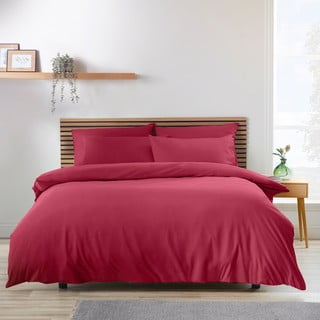Тъмнорозово двойно удължено спално бельо от микрофибър 230x220 cm So Soft Easy Iron – Catherine Lansfield