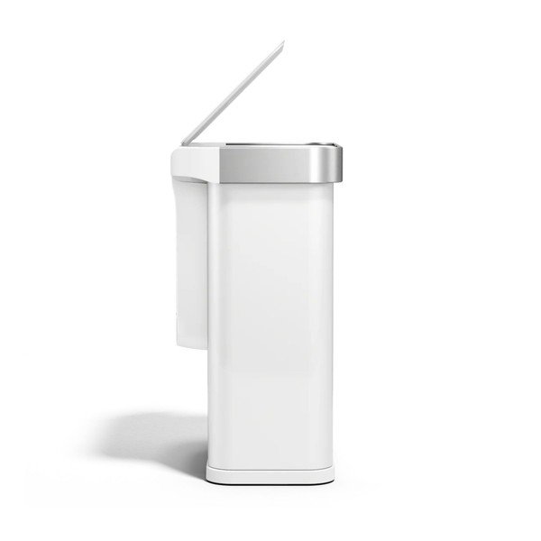 Безконтактно стоманено кошче за боклук в матово бял цвят 58 l Sensor – simplehuman-image-4