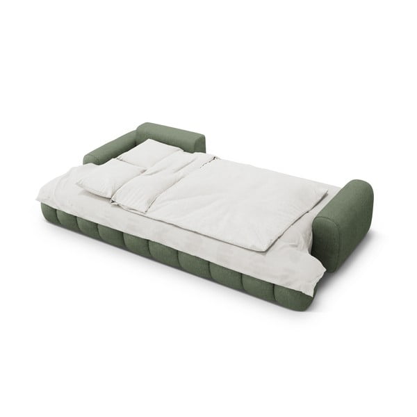 Зелен сгъваем/с място за съхранение ъглов диван (ляв ъгъл) Linz – Cosmopolitan Design-image-4