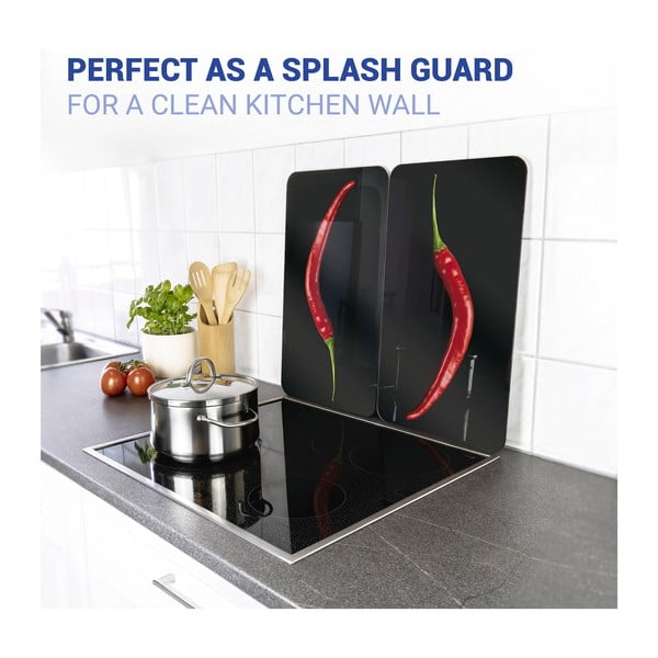 Комплект от 2 стъклени капака за печка , 52 x 30 cm Peperoni - Wenko-image-3