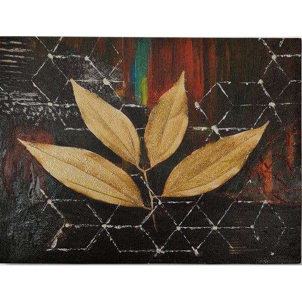 Ръчно рисувана картина 100x70 cm Leaf - Wallity