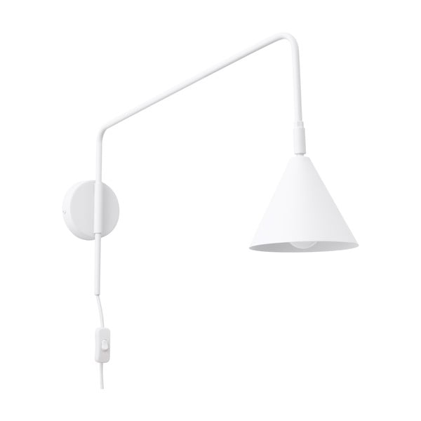 Бяла стенна лампа за контакт Zylo – Sollux