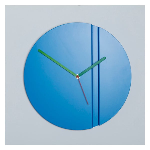 Nástěnné hodiny Pleat Fold, modré