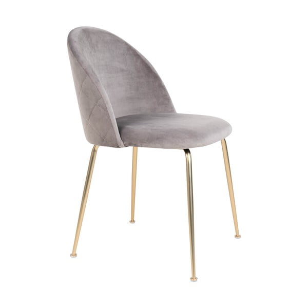 Светлосиви кадифени трапезни столове в комплект от 2 броя Geneve - House Nordic-image-3