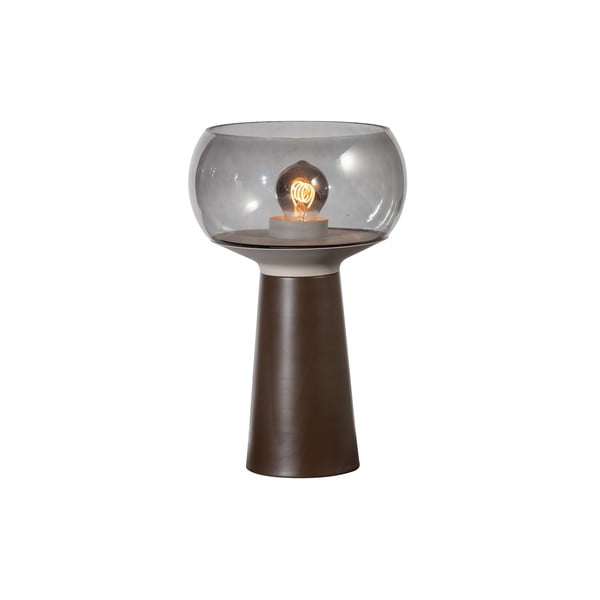 Кафява метална настолна лампа, височина 37 cm - BePureHome
