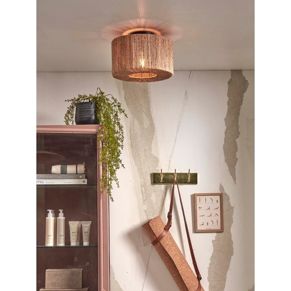 Таванна лампа с абажур от юта в естествен цвят ø 30 cm Iguazu - Good&Mojo-image-1