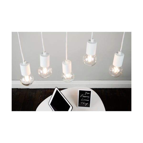 Бяла висяща лампа с пет рамена Basic Cero - Sotto Luce-image-4