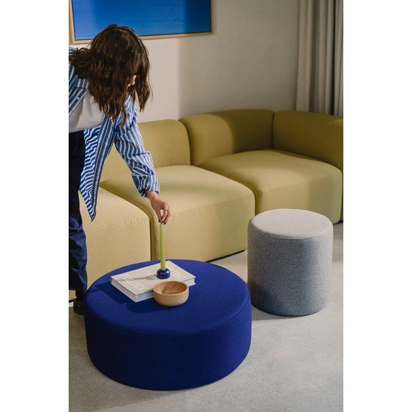 Синя вълнена табуретка Folk – noo.ma-image-1