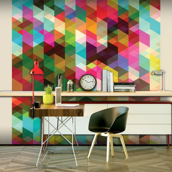 Широкоформатен тапет Цветна геометрия, 300 x 231 cm - Artgeist