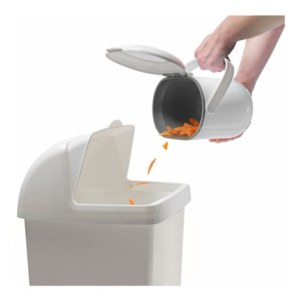 Бял/сив контейнер за компостируеми отпадъци 2,5 л - Addis-image-2