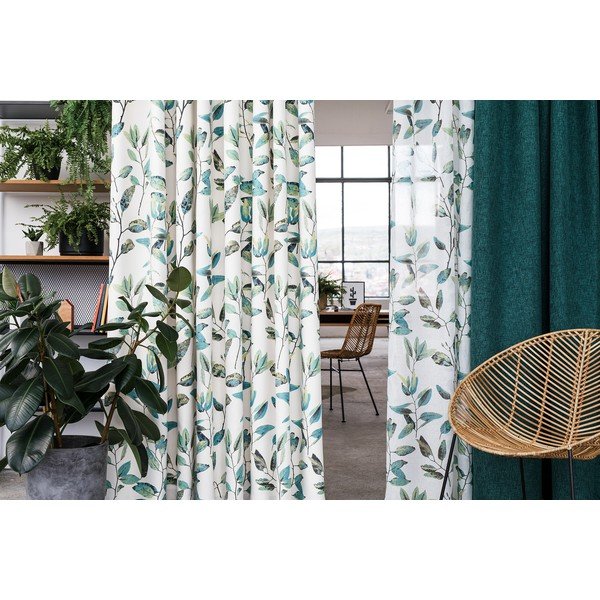 Зелена и кремава   завеса 210x260 cm Maui - Mendola Fabrics-image-3