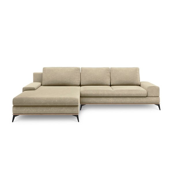 Бежов ъглов разтегателен диван , ляв ъгъл Planet - Windsor & Co Sofas