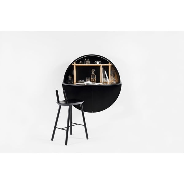 Черна многофункционална стенна маса Pill - EMKO-image-3