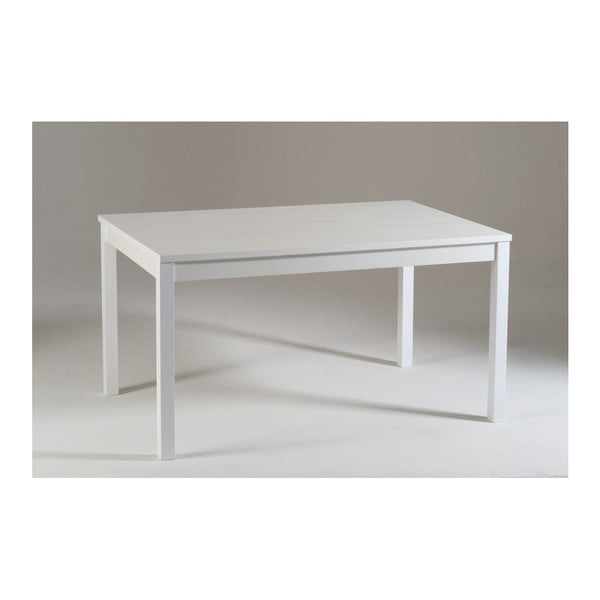 Bílý dřevěný rozkládací jídelní stůl Castagnetti Top, 140 cm