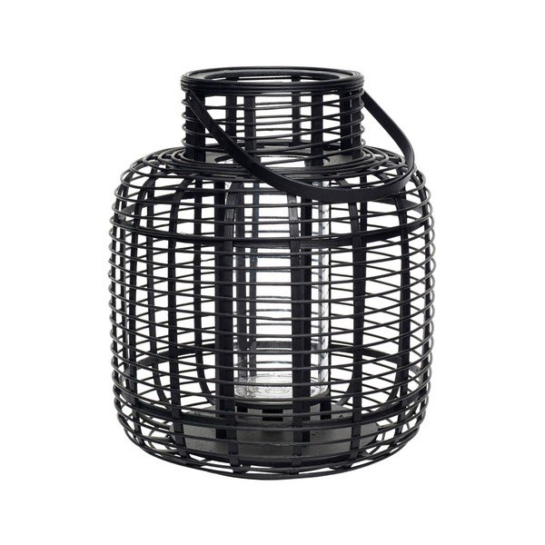 Комплект от 2 черни бамбукови фенера - Hübsch-image-3