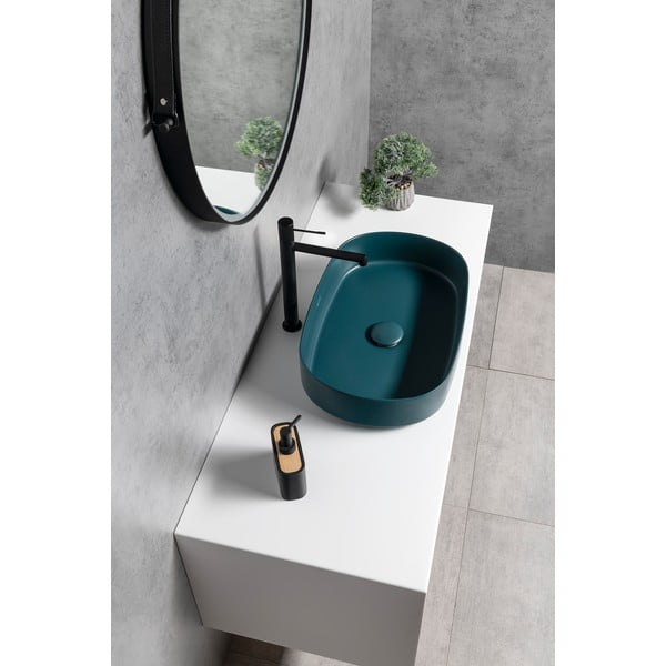 Матово-черна стояща батерия за мивка Solaris – Sapho-image-1