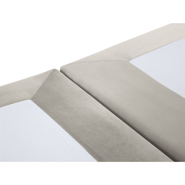 Бежово кадифено двойно легло , 160 x 200 cm Lia - Milo Casa-image-3