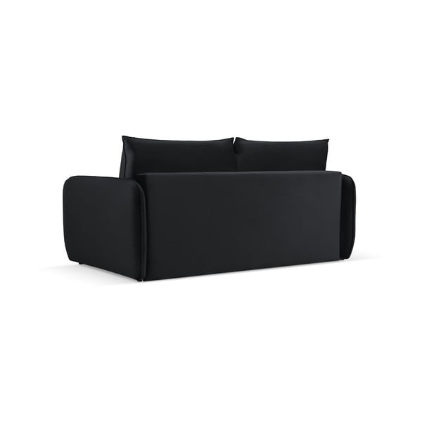 Черен кадифен разтегателен диван 194 cm Vienna - Cosmopolitan Design-image-3